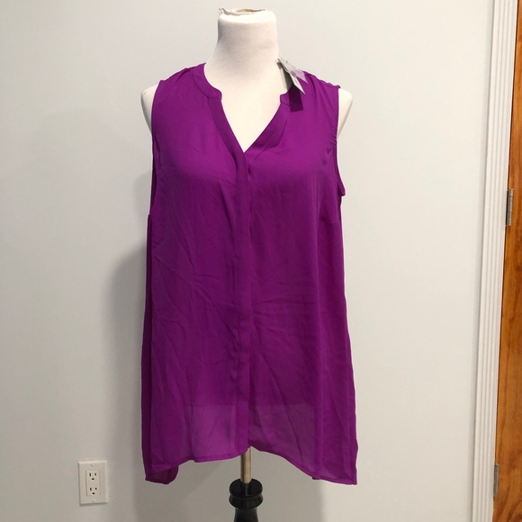 NWT Deep Magenta Low/High Tank top APT 9 - Picture 3 of 8